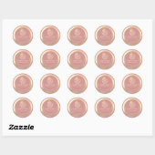 Sticker Rond Gâteaux et gâteaux faits maison en or (Feuille)