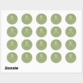 Sticker Rond Gâteaux et gâteaux faits maison en or (Feuille)