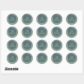 Sticker Rond Gâteaux et gâteaux faits maison en or (Feuille)