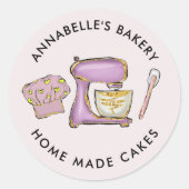 Sticker Rond Gâteaux et sucreries modernes Cupcake Accueil Boul (Devant)