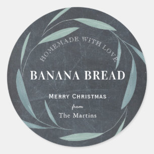 Sticker Rond Gâteaux faits maison Cadeaux verdure Chalkboard va