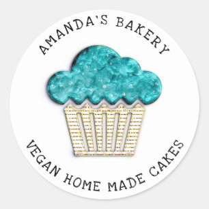 Sticker Rond Gâteaux Sucré boulangerie de légumes maison Muffin