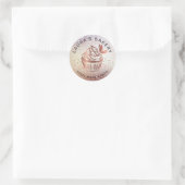 Sticker Rond Gâteaux Sucres Cupcake Accueil Boulangerie Fille V (Sac)