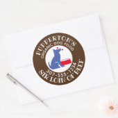 Sticker Rond gâteries faites maison pour chien chef de cuisine (Enveloppe)