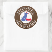 Sticker Rond gâteries faites maison pour chien chef de cuisine (Sac)
