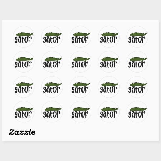 Sticker Rond Gator (Feuille)