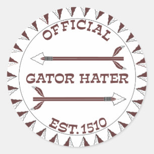 Sticker Rond Gator-Hater-est-garnet