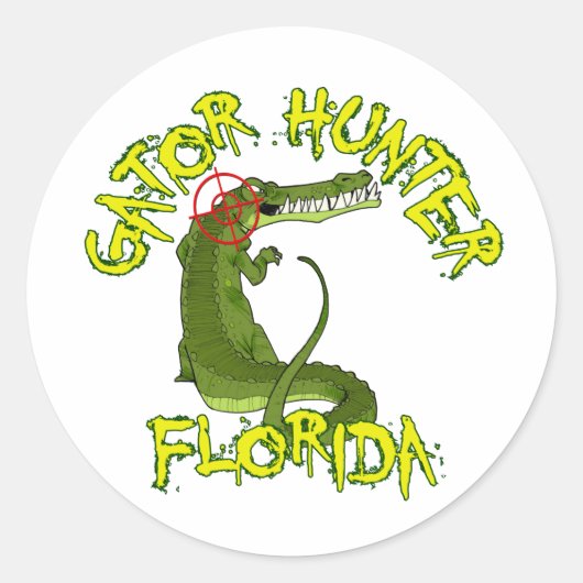 Sticker Rond Gator Hunter Floride (Devant)