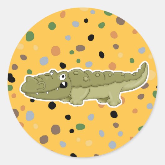 Sticker Rond gator mignon (Devant)