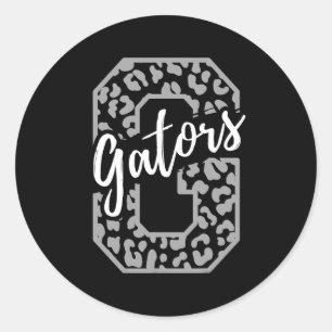 Sticker Rond Gators Mascot École Ventilateur Sport Équipe Espri