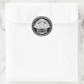 Sticker Rond Gatsby Art déco Mariage 25e anniversaire d'argent (Sac)