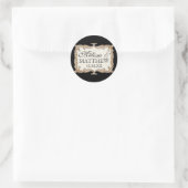 Sticker Rond Gatsby Art Déco Nouveau dentelle Faux Gold Tulip (Sac)