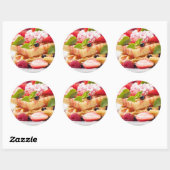 Sticker Rond Gaufres, fresh berry fruit (Feuille)