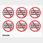 Sticker Rond Gavin Newsom Anti (Feuille)