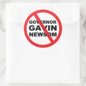 Sticker Rond Gavin Newsom Anti (Sac)