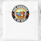 Sticker Rond Gavin Newsom est un idiot (Sac)