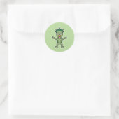 Sticker Rond Gawappa sauvage - Monstre japonais Kappa Yokai (Sac)