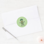 Sticker Rond Gawappa sauvage - Monstre japonais Kappa Yokai (Enveloppe)