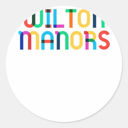 Sticker Rond Gay-Borhood Pride - Wilton Manors (Devant)