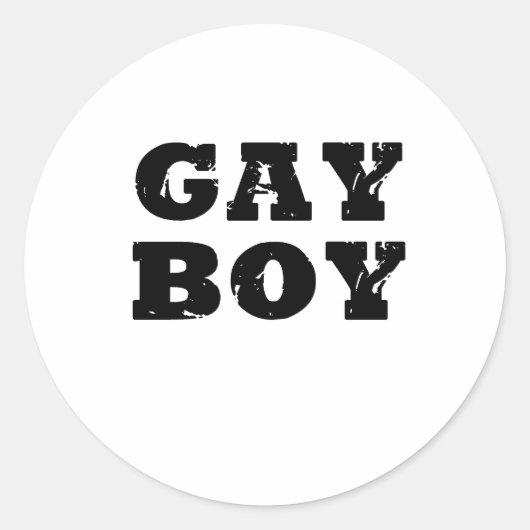 Sticker Rond Gay Boy (Devant)
