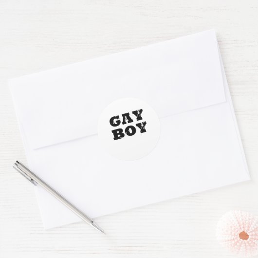 Sticker Rond Gay Boy (Enveloppe)