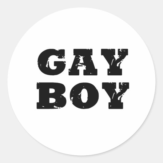 Sticker Rond Gay Boy (Devant)