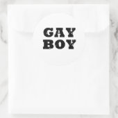 Sticker Rond Gay Boy (Sac)