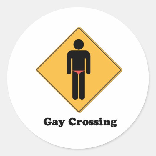 Sticker Rond Gay Crossing (Devant)
