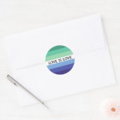 Sticker Rond Gay Drapeau L'amour est amour (Enveloppe)