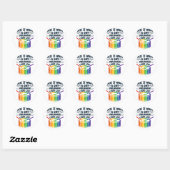 Sticker Rond Gay Drummer Drummer Mois Gay pride LGBTQ Rainbow (Feuille)