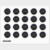 STICKER ROND GAY GOTH PRIDE MEDALLION (Feuille)