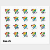 Sticker Rond Gay pride (Feuille)
