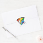 Sticker Rond Gay pride (Enveloppe)