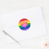 Sticker Rond Gay pride 50 Fabuleux Anniversaire Rainbow Classic (Enveloppe)