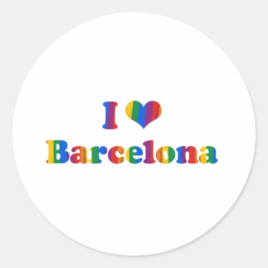 Sticker Rond Gay pride BARCELONA (Devant)