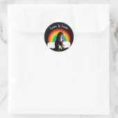 Sticker Rond Gay pride Bernese Mountain Dog sur mesure (Sac)
