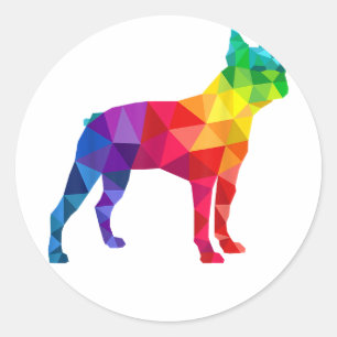 Sticker Rond Gay pride de Boston LGBT LGBT LGBTQ Rainbow Flag D