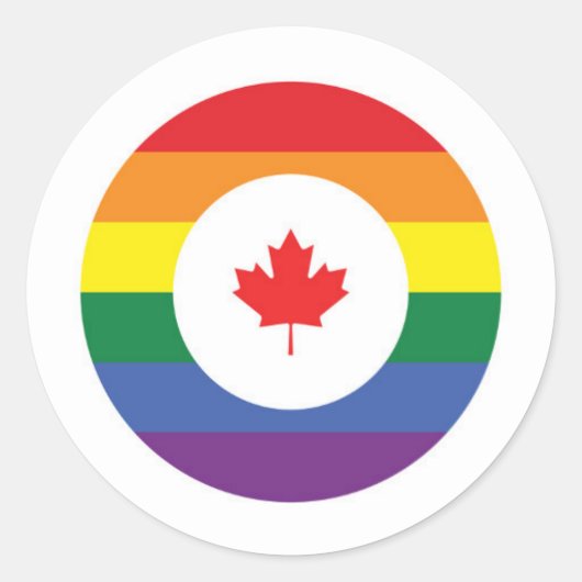Sticker Rond Gay pride du Canada (Devant)