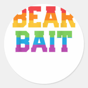 Sticker Rond Gay pride du drapeau de l'arc-en-ciel de l'OURS de