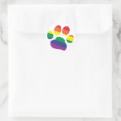 Sticker Rond Gay-Pride-Paw-Print (Sac)