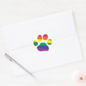 Sticker Rond Gay-Pride-Paw-Print (Enveloppe)