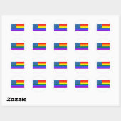 Sticker Rond Gay USA (Feuille)