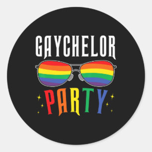 Sticker Rond Gaychelor Gay Lesbienne Lgbtq Fierté Enterrement d