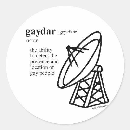 STICKER ROND GAYDAR (Devant)