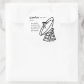 STICKER ROND GAYDAR (Sac)