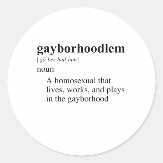STICKER ROND GAYQUARTIERLEM (Devant)