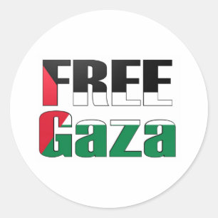 Sticker Rond Gaza libre