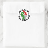 Sticker Rond gaza libre palestine (Sac)