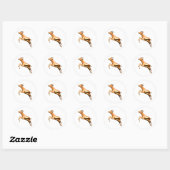 Sticker Rond Gazelle à la traîne (Feuille)