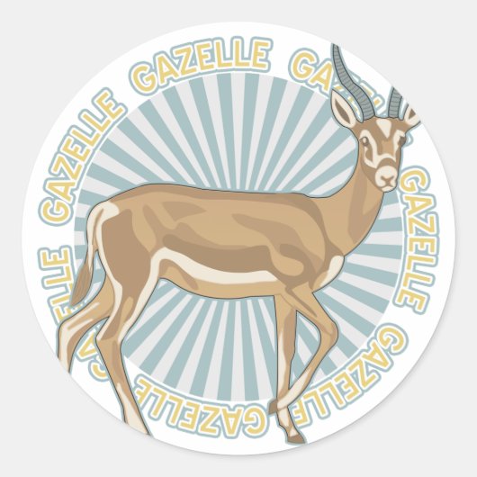 Sticker Rond Gazelle classique (Devant)